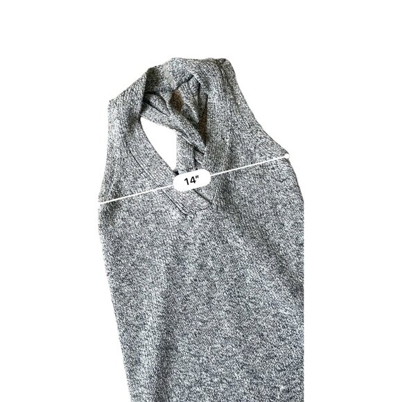 Brochu Walker Sweater Womens Medium Gray Linen Cotton Sleeveless Designer - Picture 7 of 8